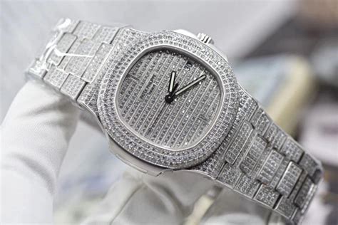 replica full diamond patek philippe|Patek Philippe nautilus with diamonds.